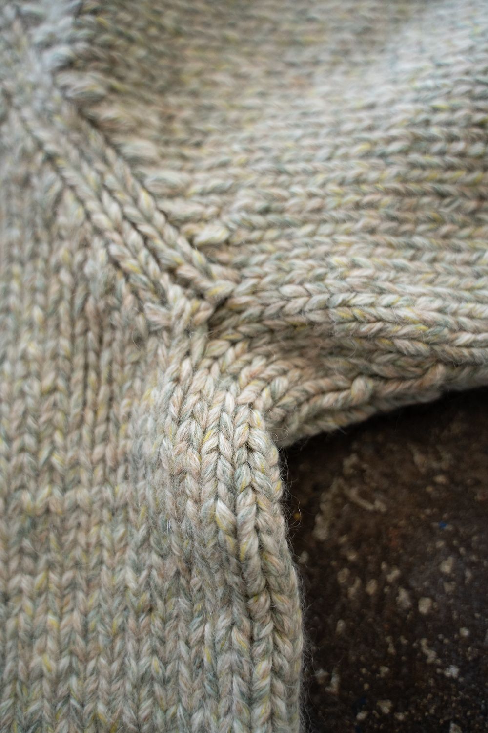 【ラスト1点】yak/lambs multi ply HAND KNITTING cowichan sweater(MINT)