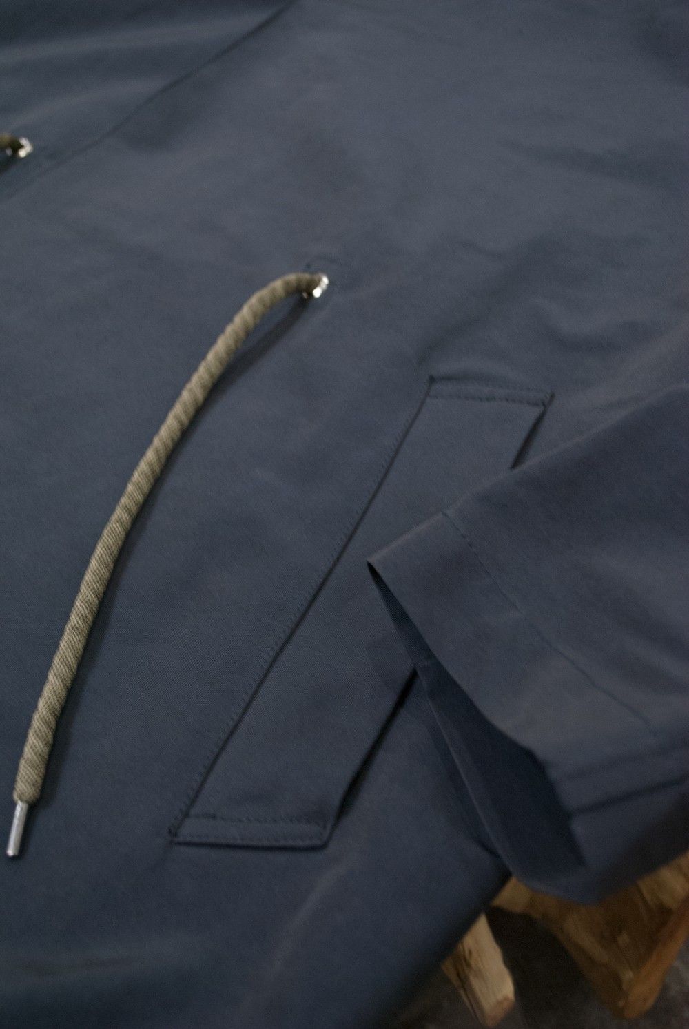 【16SS】SINGLE HOOD COAT(NAVY)