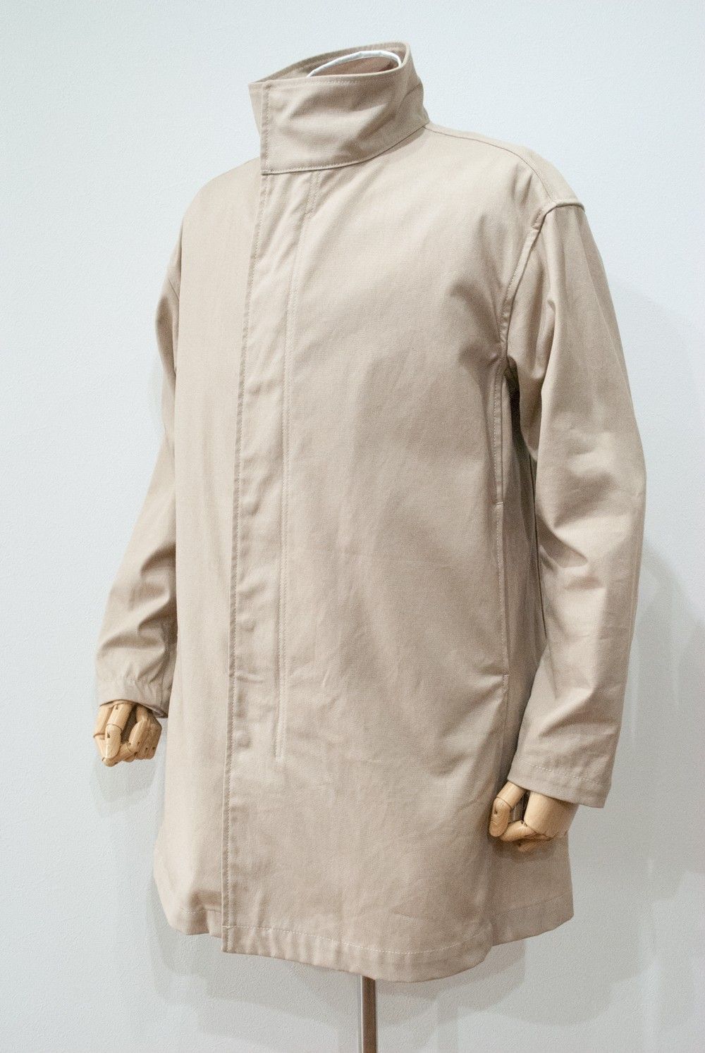 【16SS】スタンドカラーコート(BEIGE)