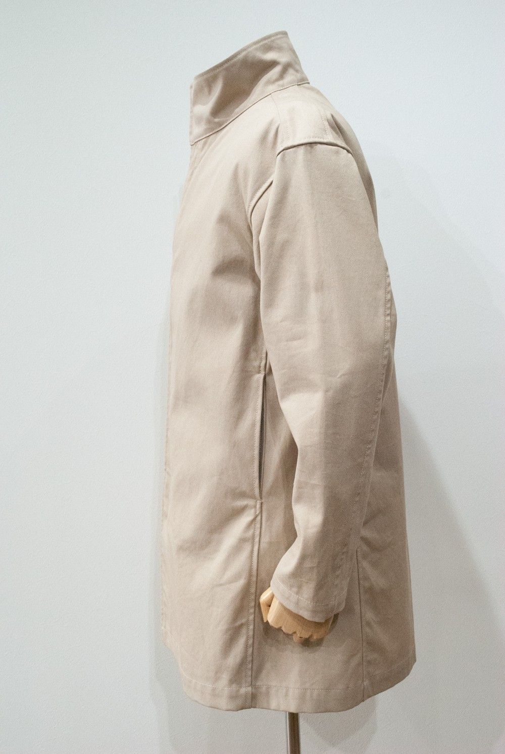 【16SS】スタンドカラーコート(BEIGE)