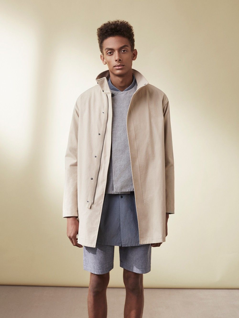【16SS】スタンドカラーコート(BEIGE)