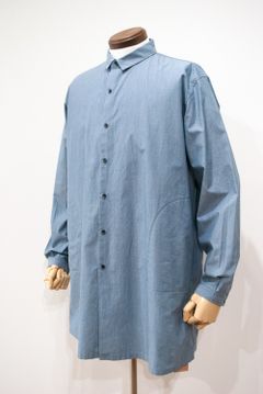 【16SS】ロングシャツ(BLUE)