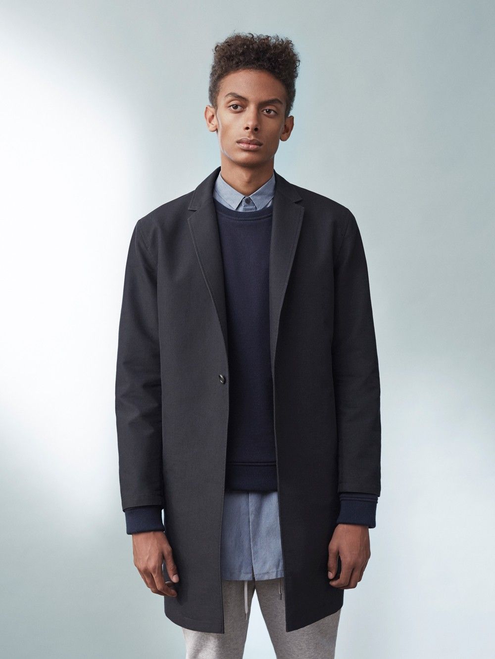 【16SS】ロングシャツ(BLUE)