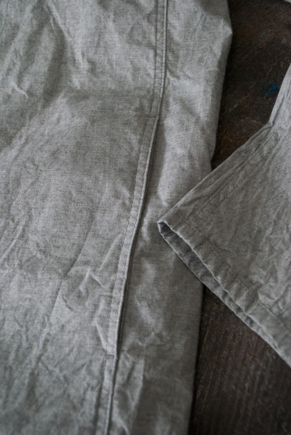 Collarless Zip Up Blouson(TOP GRAY)