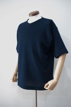 【16SS】ルーズVネックニットTee(NAVY)