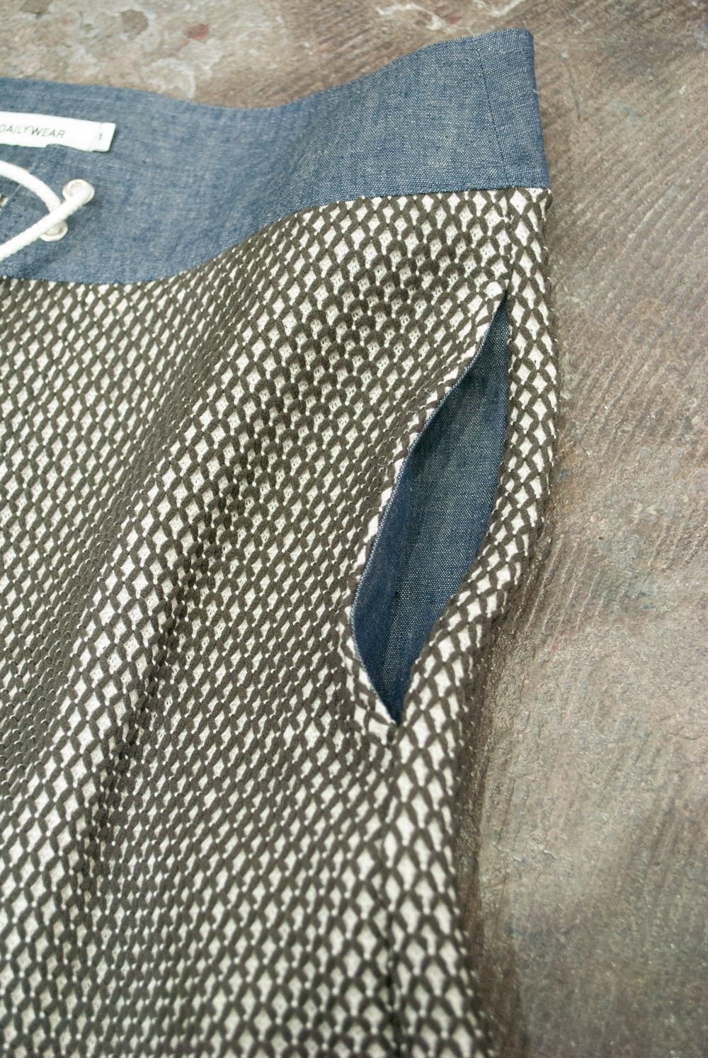 【16SS】二重編みサーフショーツ(KHAKI)