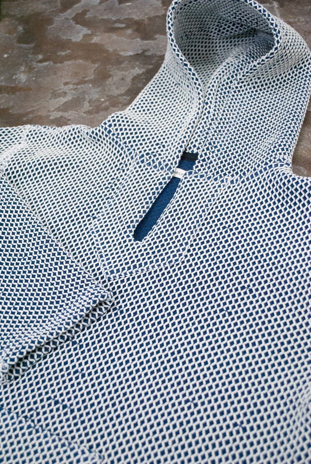 【16SS】二重編みメキシカンパーカ(WHITE)