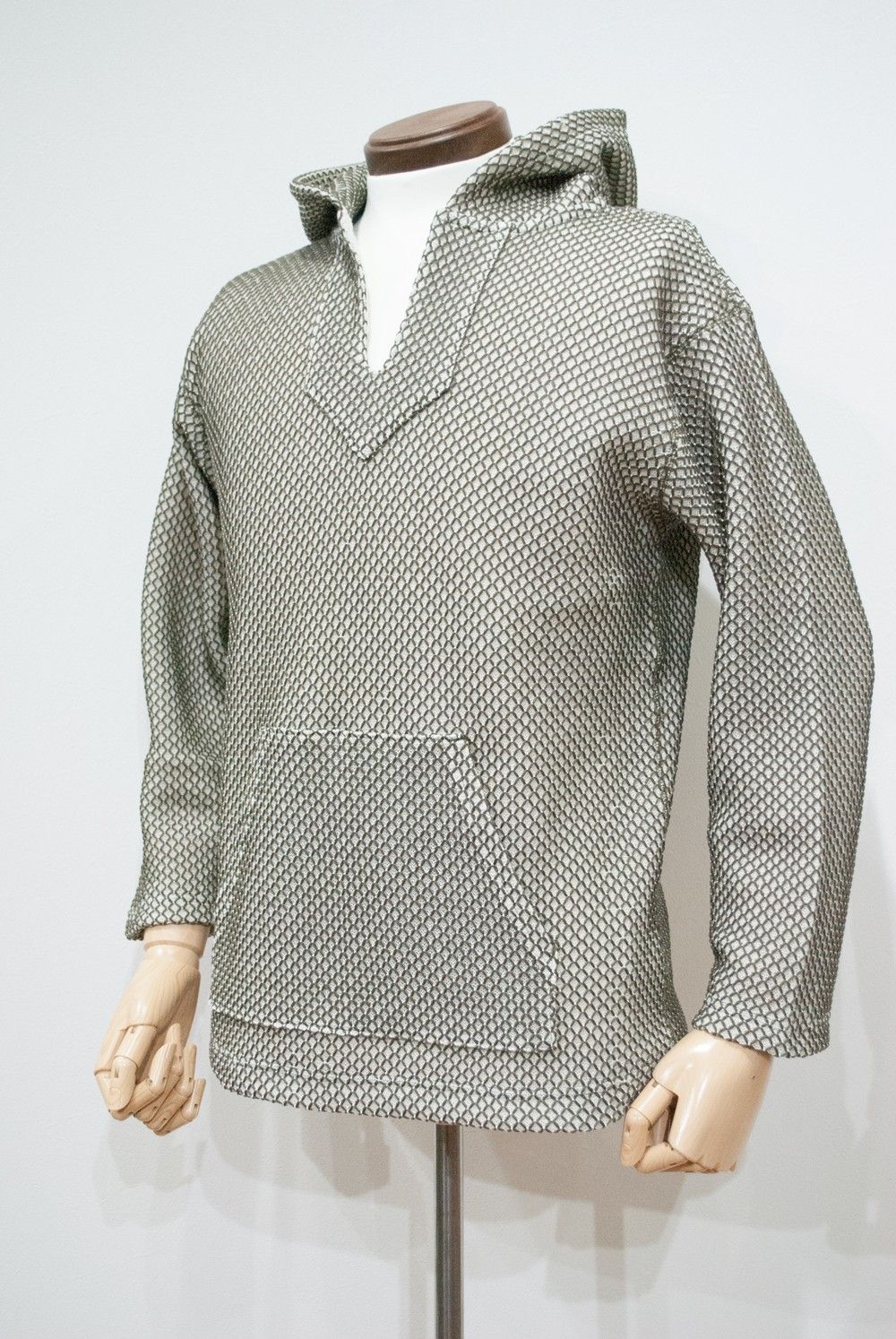 【16SS】二重編みメキシカンパーカ(KHAKI)