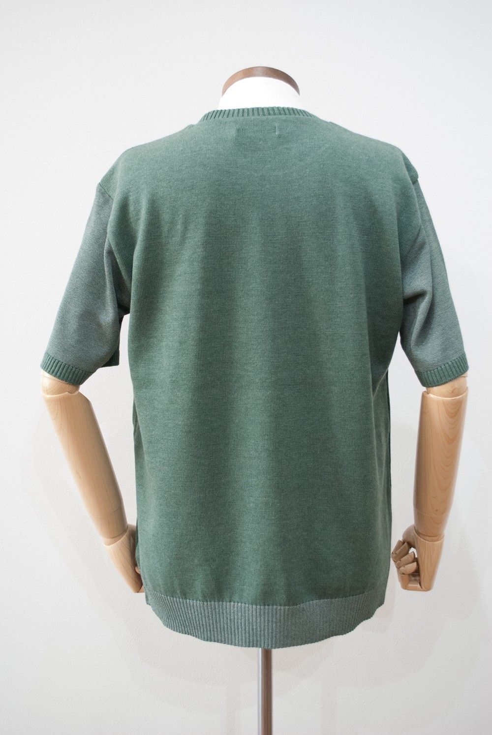 【16SS】半袖MIXニット(GREEN)