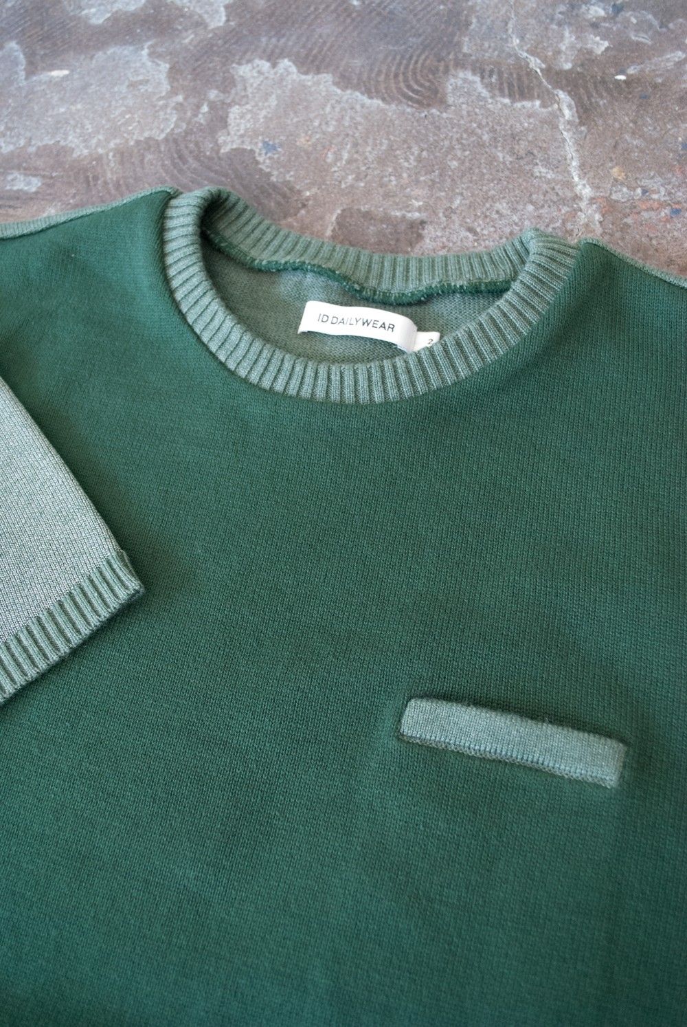 【16SS】半袖MIXニット(GREEN)