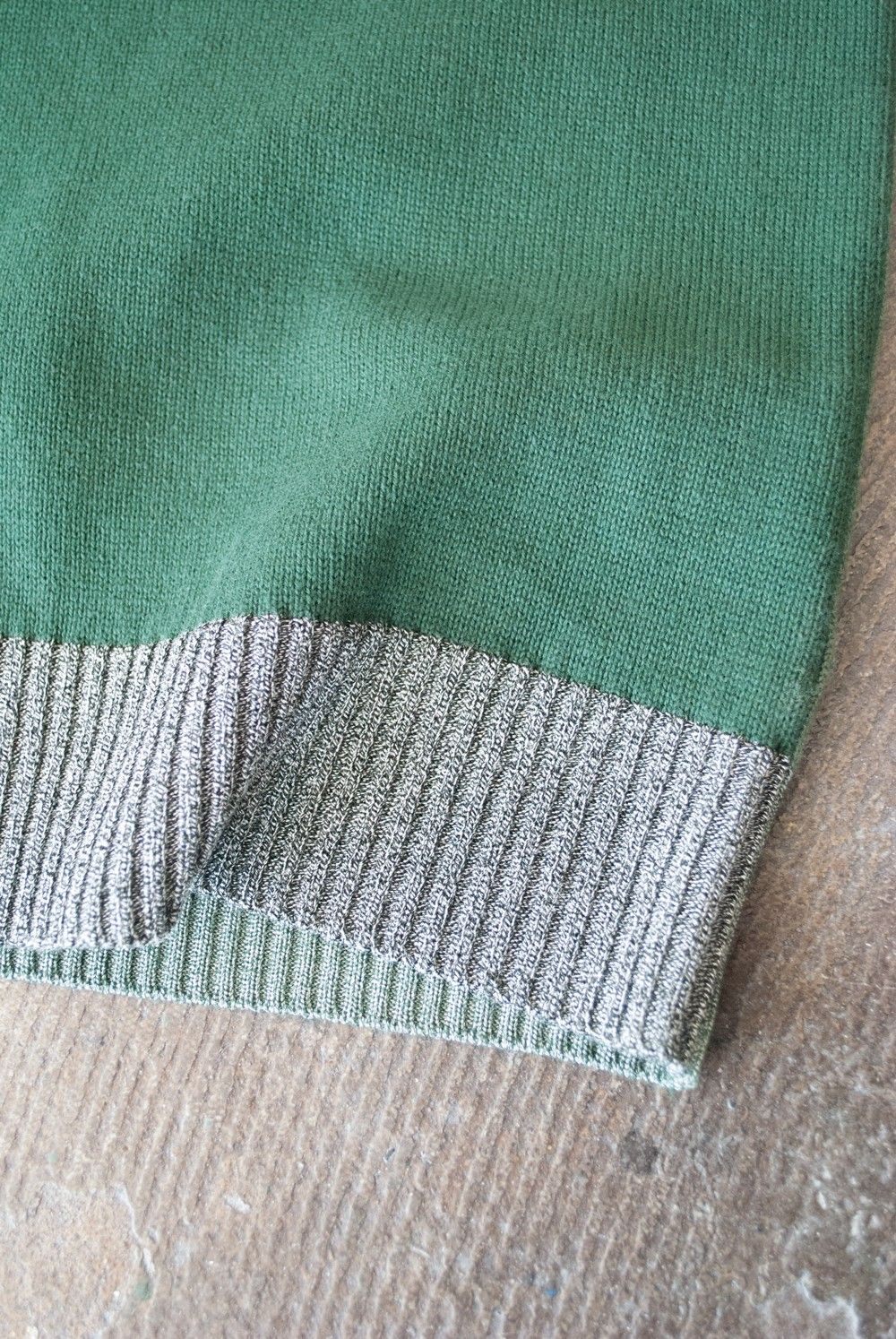 【16SS】半袖MIXニット(GREEN)