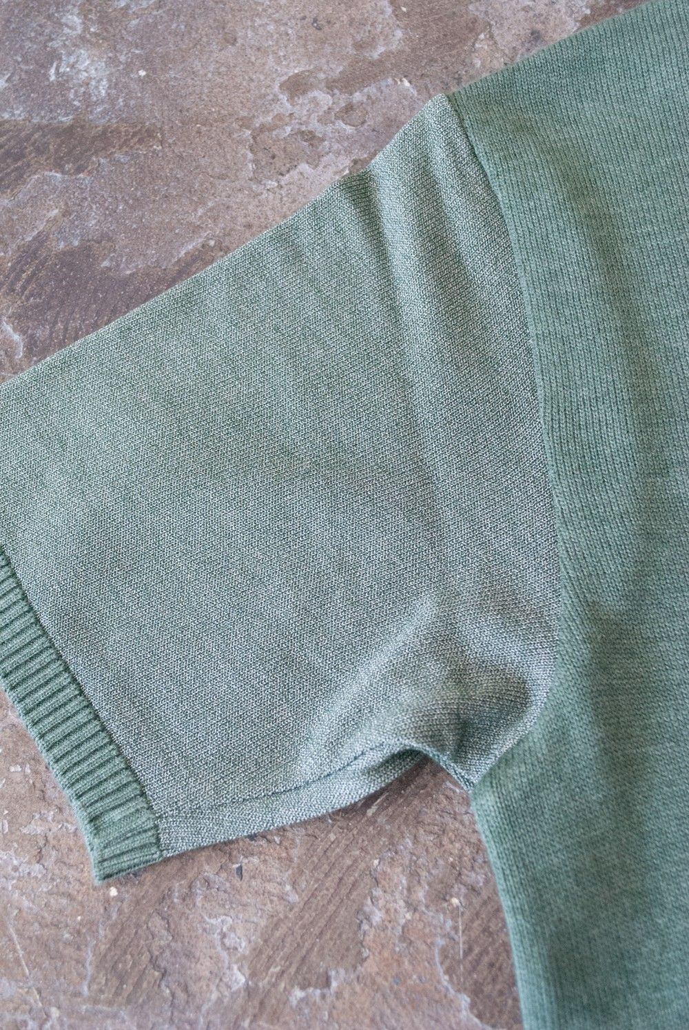 【16SS】半袖MIXニット(GREEN)