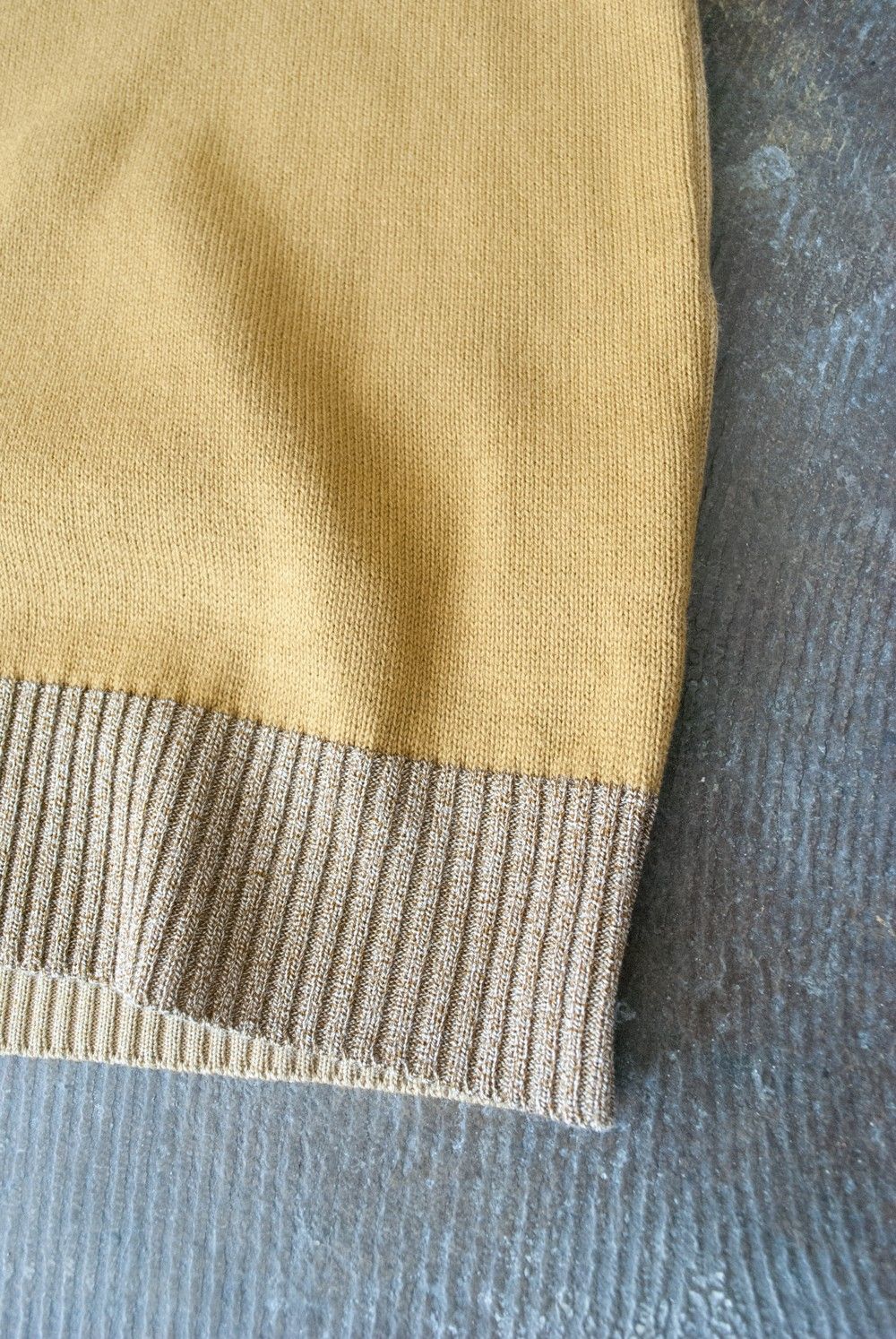 半袖MIXニット(MUSTARD)