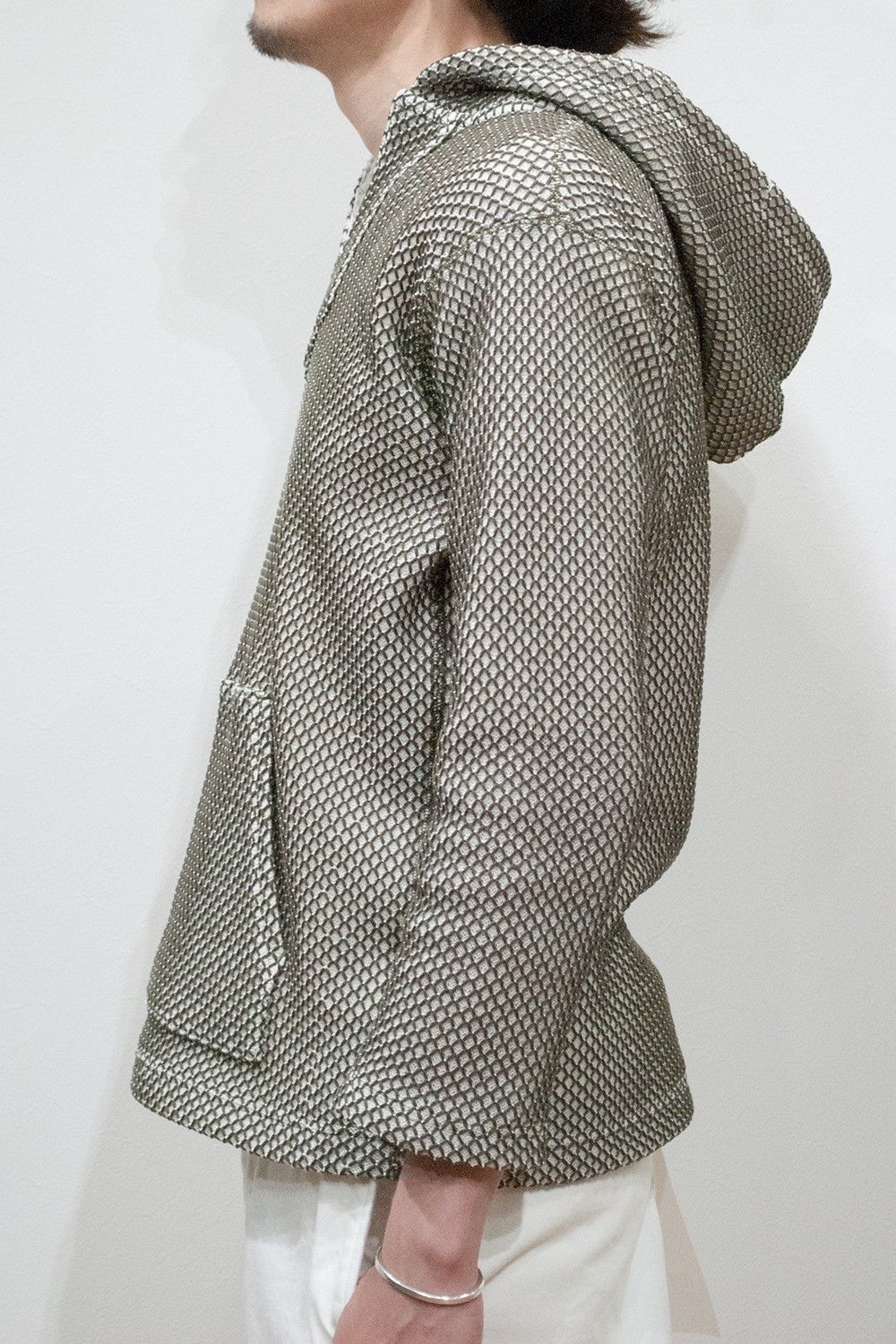 【16SS】二重編みメキシカンパーカ(KHAKI)