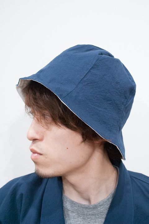 "bed head"hat(Seersucker)【リバーシブル】【ユニセックス】