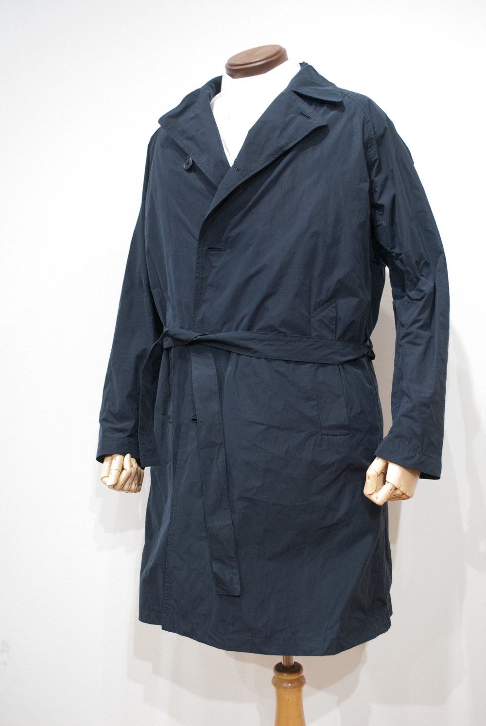 Still By Hand ラスト1点 サイズ48 16aw シンサレートライナー付トレンチコート Navy Salty