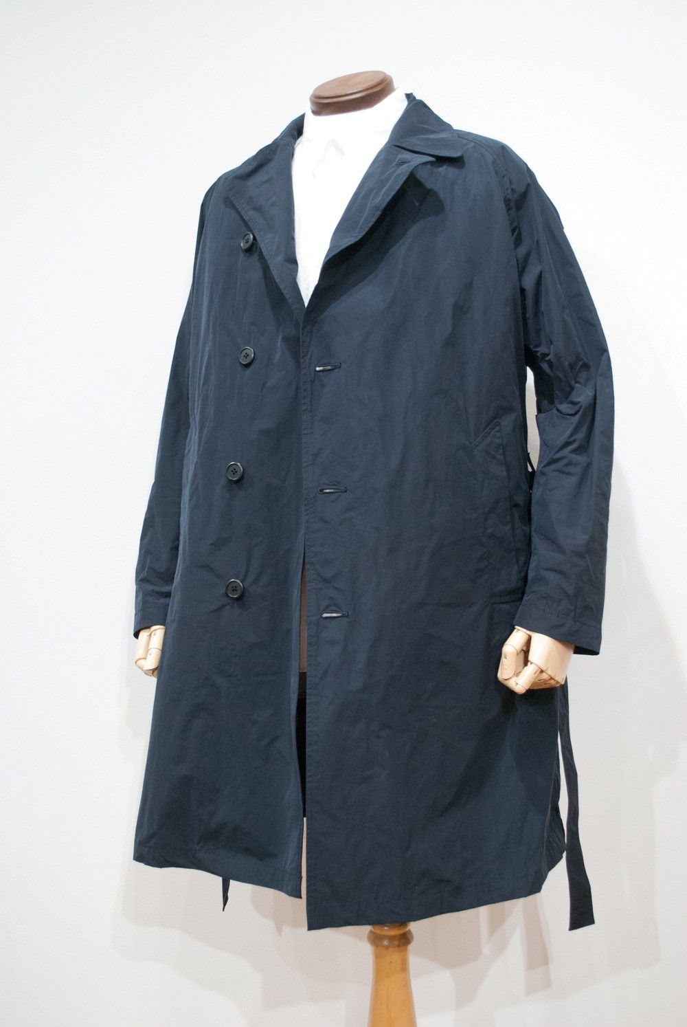 Still By Hand ラスト1点 サイズ48 16aw シンサレートライナー付トレンチコート Navy Salty