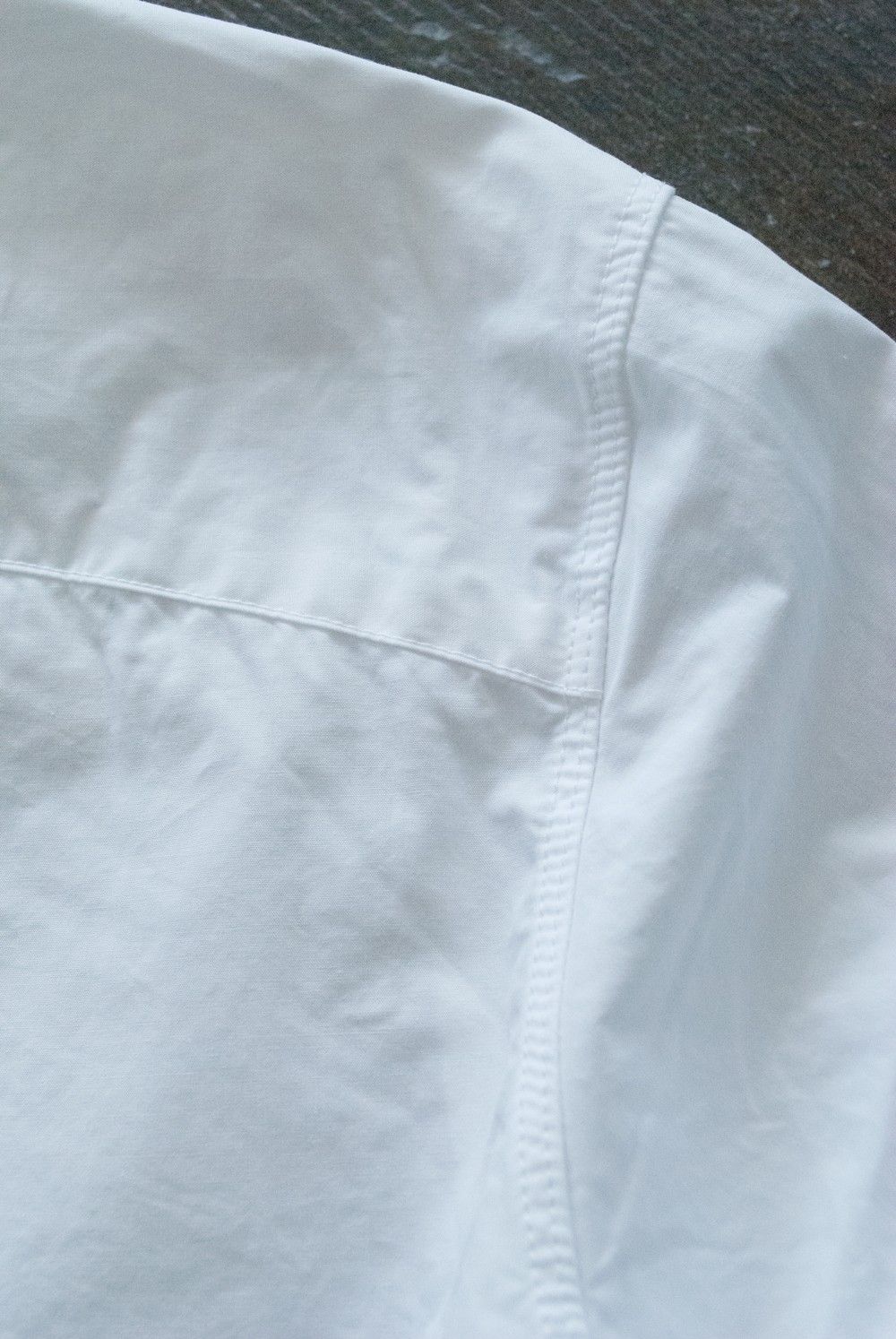 【定番人気】Typewriter Cotton Bosom W/Bow Tie Shirt(WHITE)