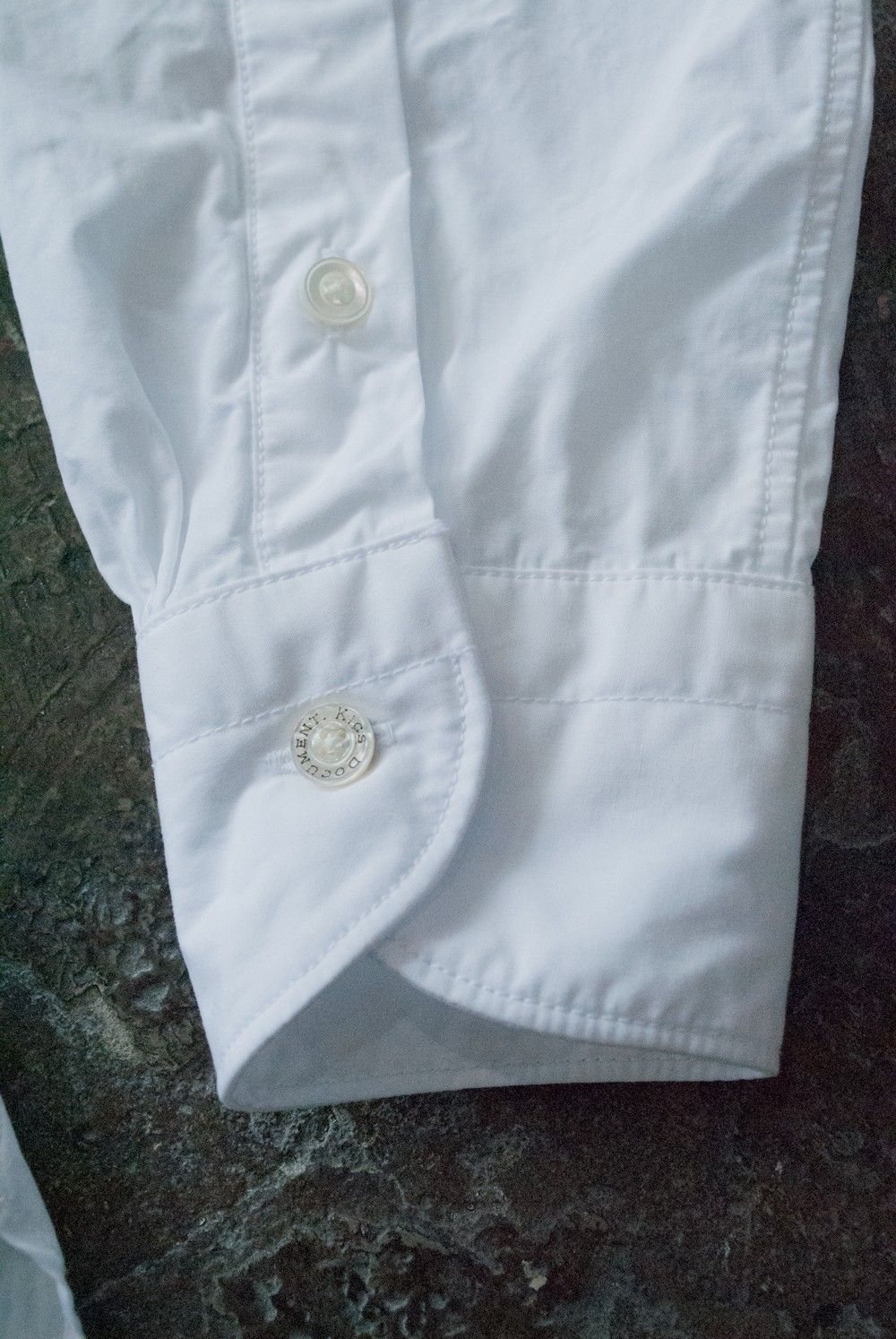 【定番人気】Typewriter Cotton Bosom W/Bow Tie Shirt(WHITE)