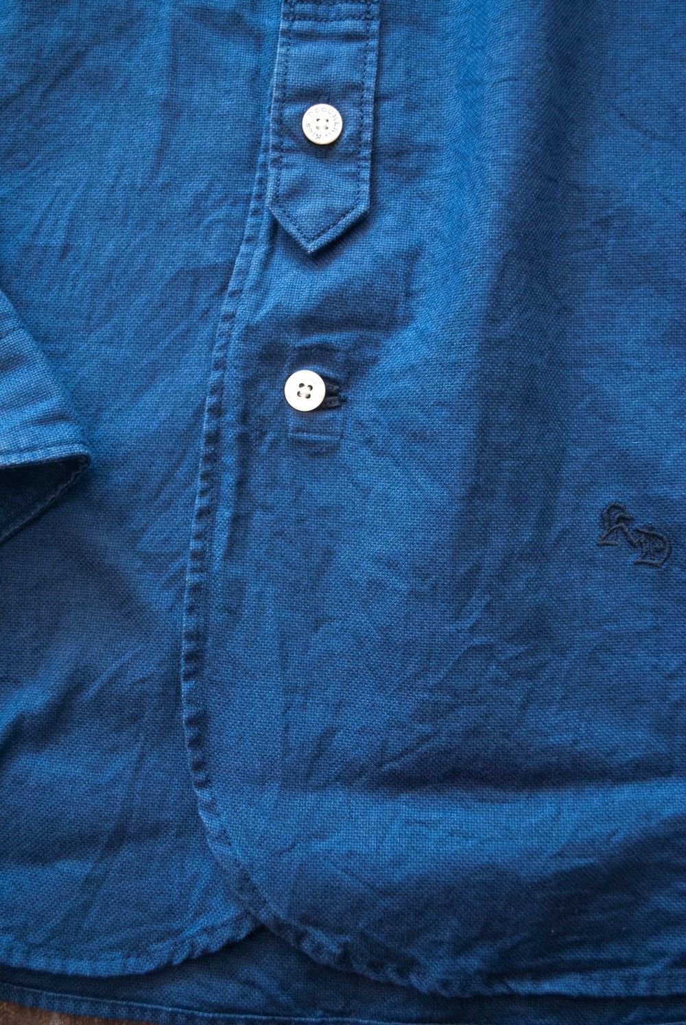 Indigo Cotton Basic Shirt【ユニセックス】