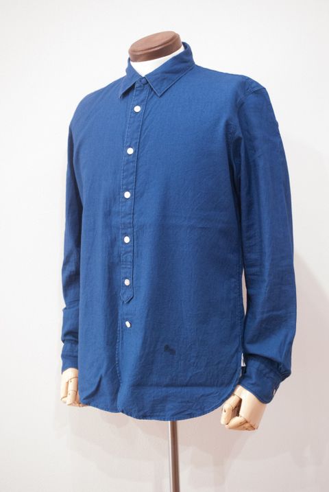 Indigo Cotton Basic Shirt【ユニセックス】