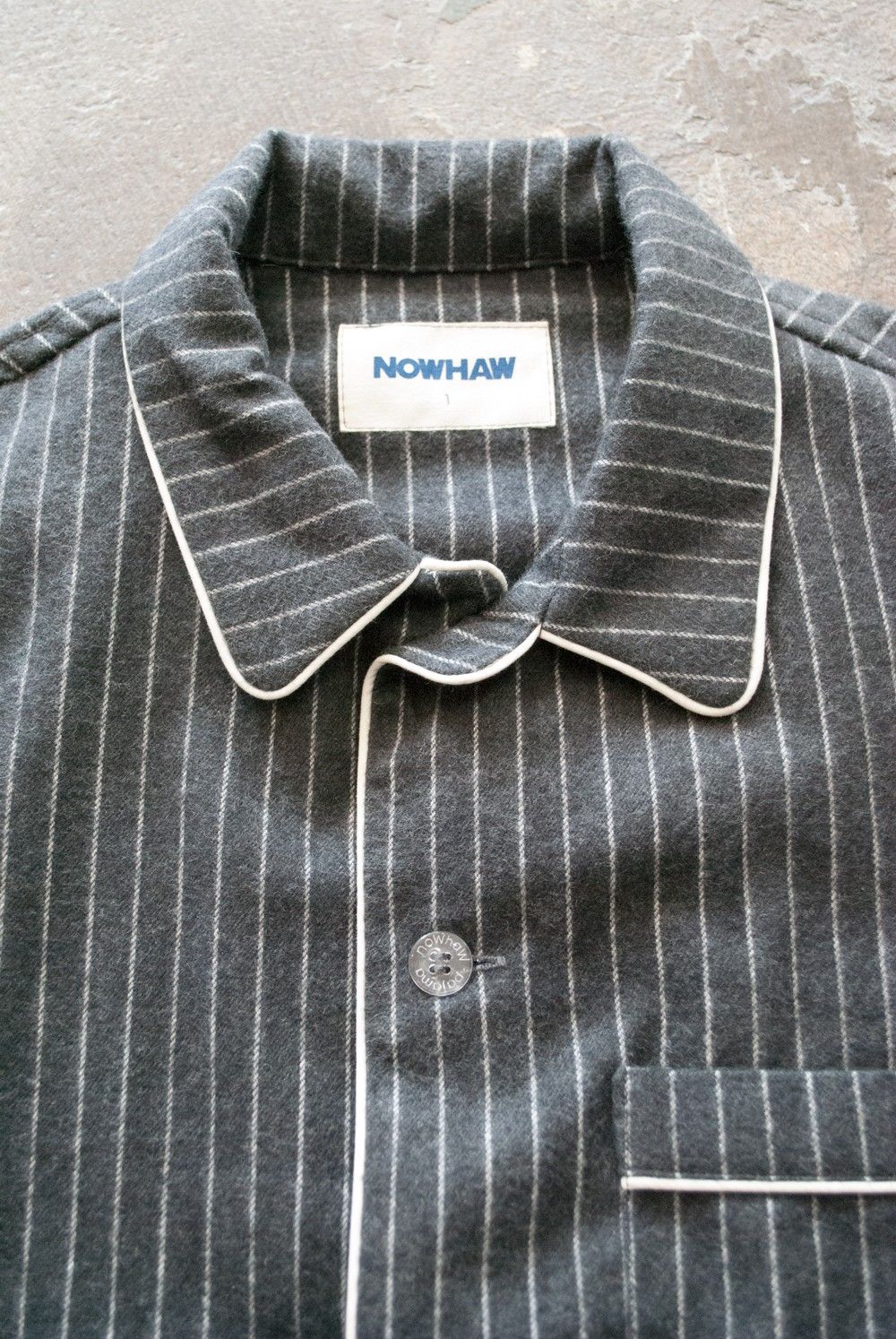 "rib me"pajama(CHARCOAL Shaggy Stripe)【セットアップ】【ユニセックス】