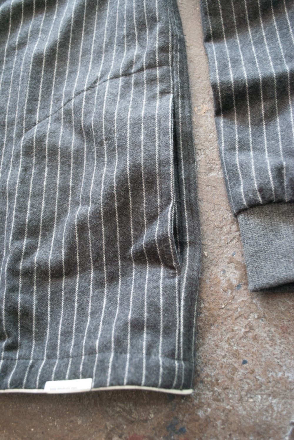 "rib me"pajama(CHARCOAL Shaggy Stripe)【セットアップ】【ユニセックス】