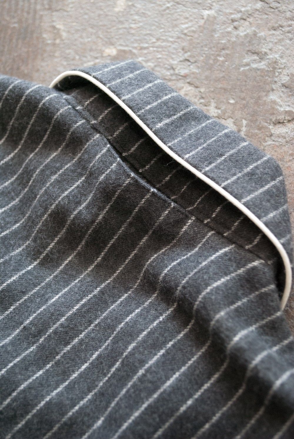 "rib me"pajama(CHARCOAL Shaggy Stripe)【セットアップ】【ユニセックス】