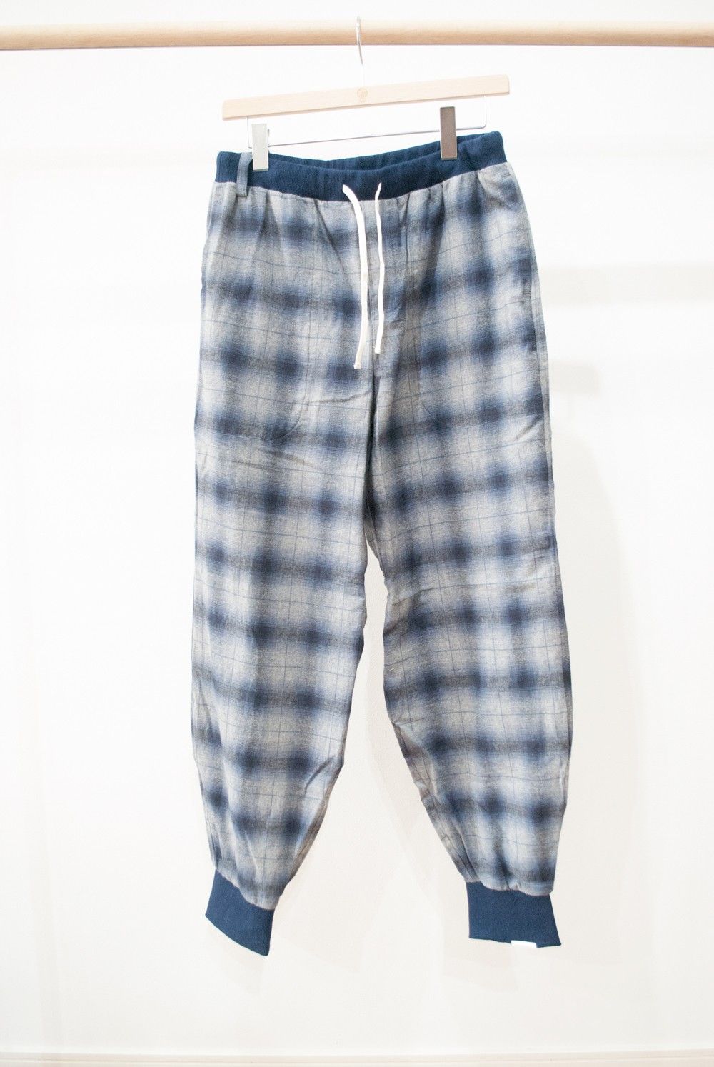 【ラスト1点】"rib me"pajama(NAVY Ombre Check)【セットアップ】【ユニセックス】
