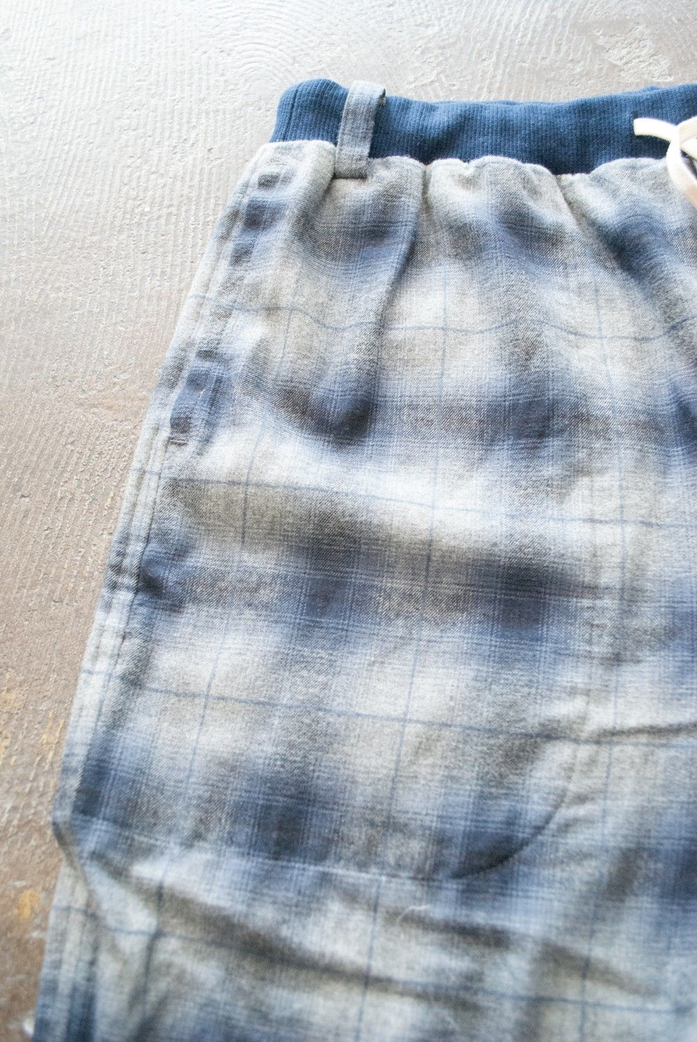【ラスト1点】"rib me"pajama(NAVY Ombre Check)【セットアップ】【ユニセックス】