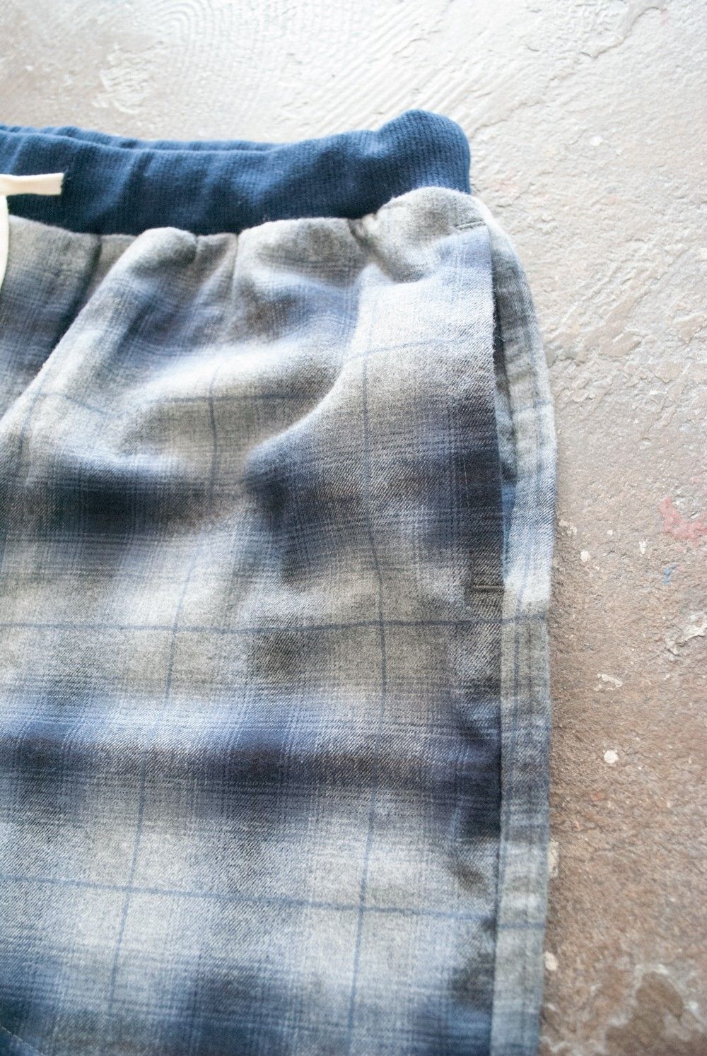 【ラスト1点】"rib me"pajama(NAVY Ombre Check)【セットアップ】【ユニセックス】