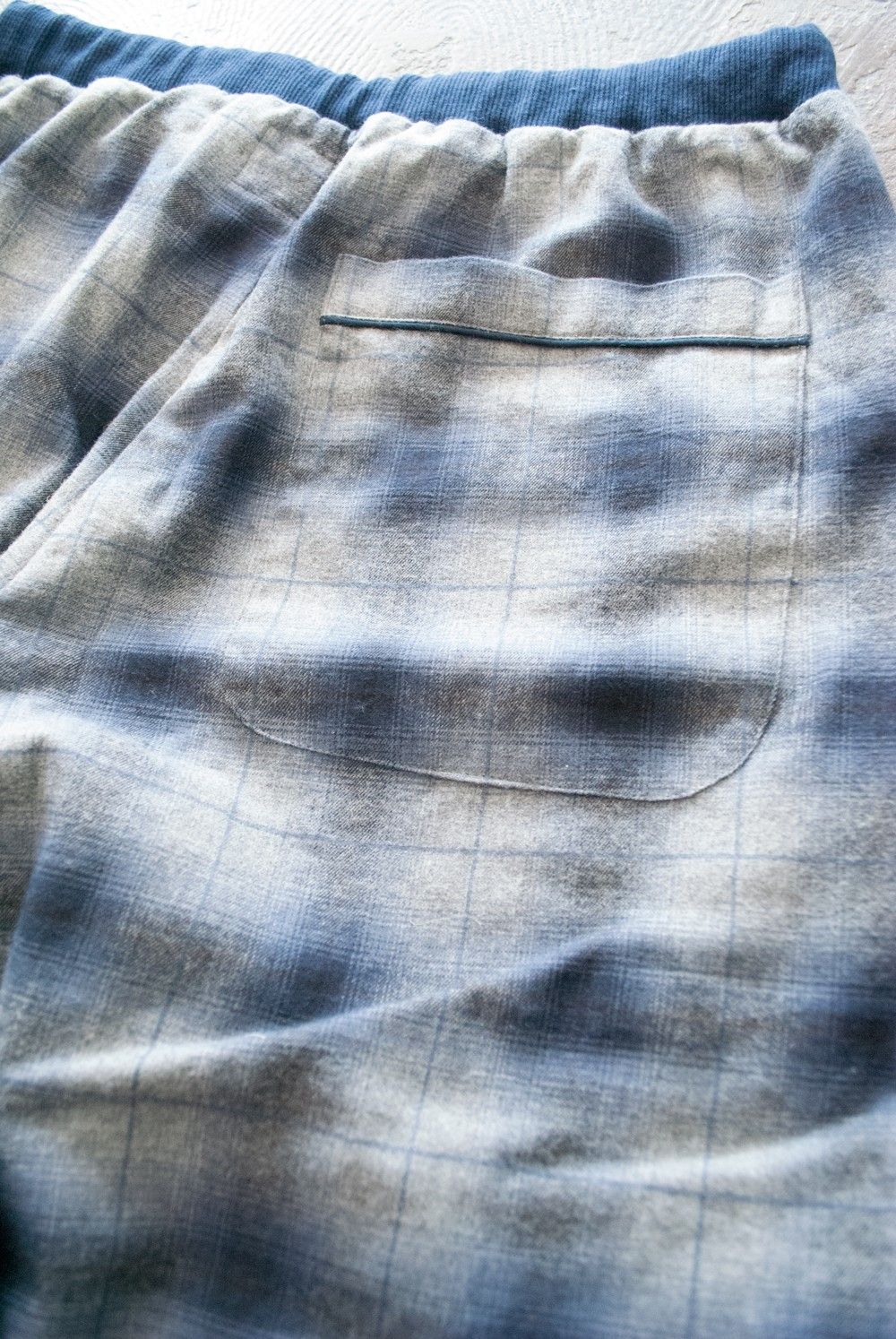 【ラスト1点】"rib me"pajama(NAVY Ombre Check)【セットアップ】【ユニセックス】