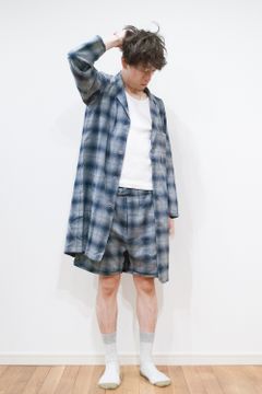 【ラスト1点】"day long"pajama(NAVY Ombre Check)【セットアップ】【ユニセックス】