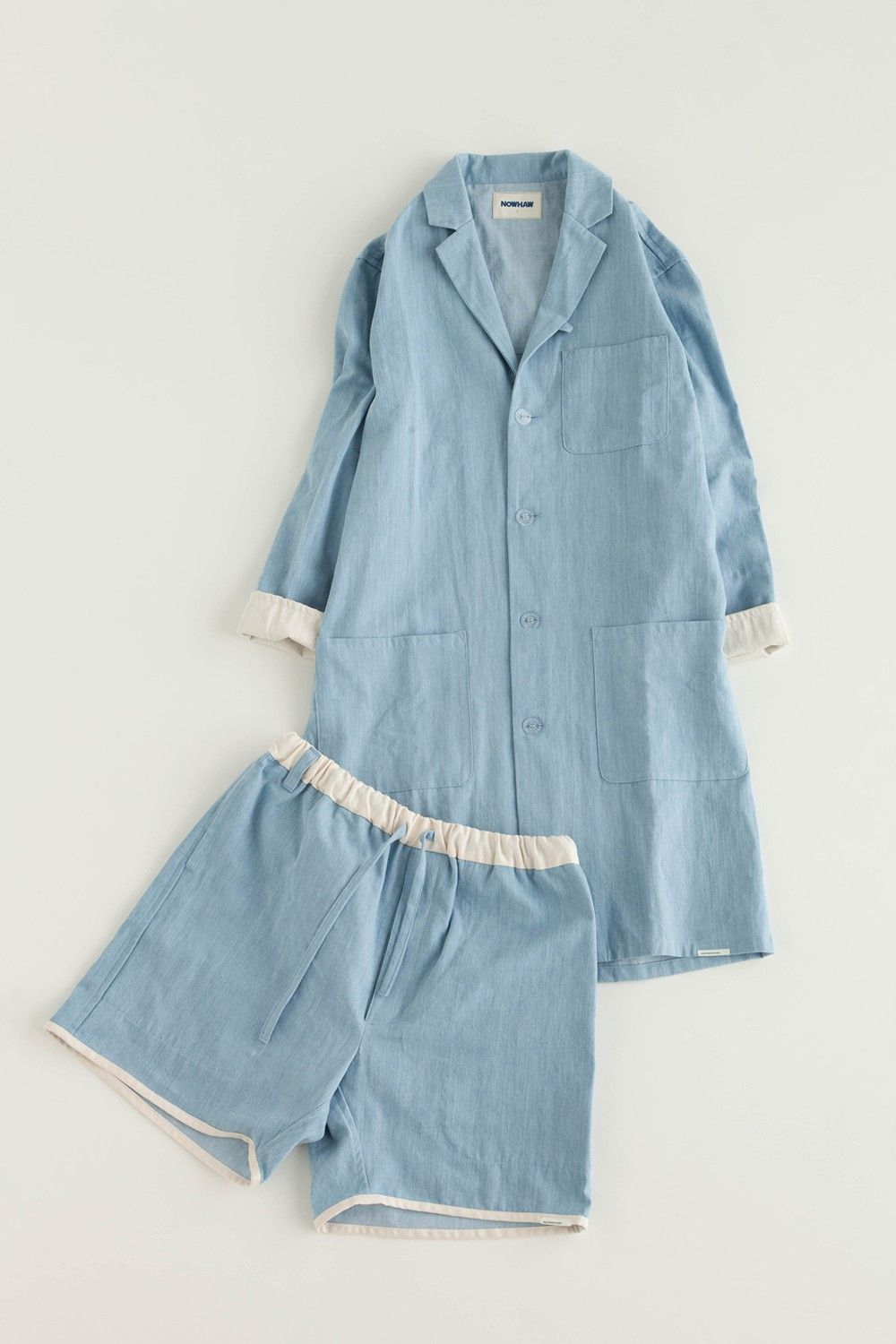 【ラスト1点】【定番人気】"day long"pajama(BLEACH DENIM)【ユニセックス】【セットアップ】