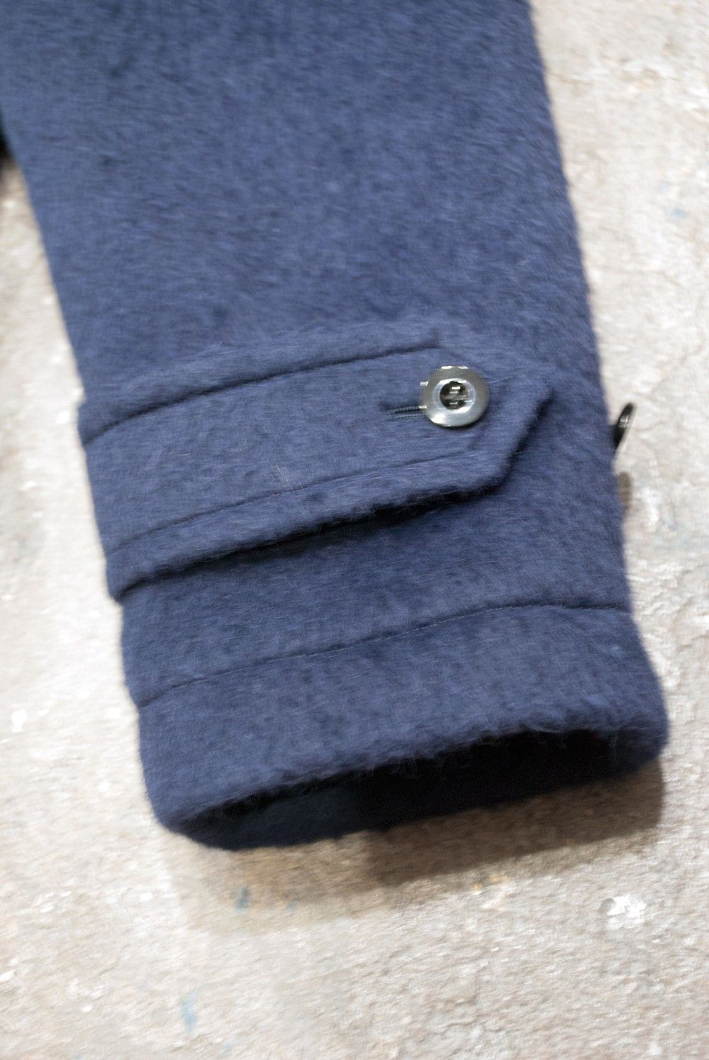 【ラスト1点】【16AW】ALPACA SHAGGY SHAWL COLLAR COAT(NAVY)