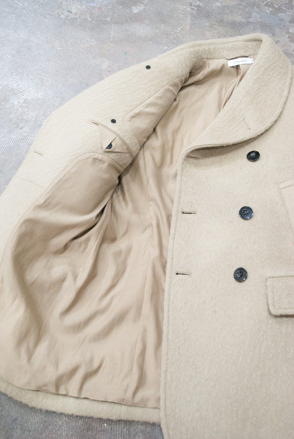 【ラスト1点】【16AW】ALPACA SHAGGY SHAWL COLLAR COAT(BEIGE)