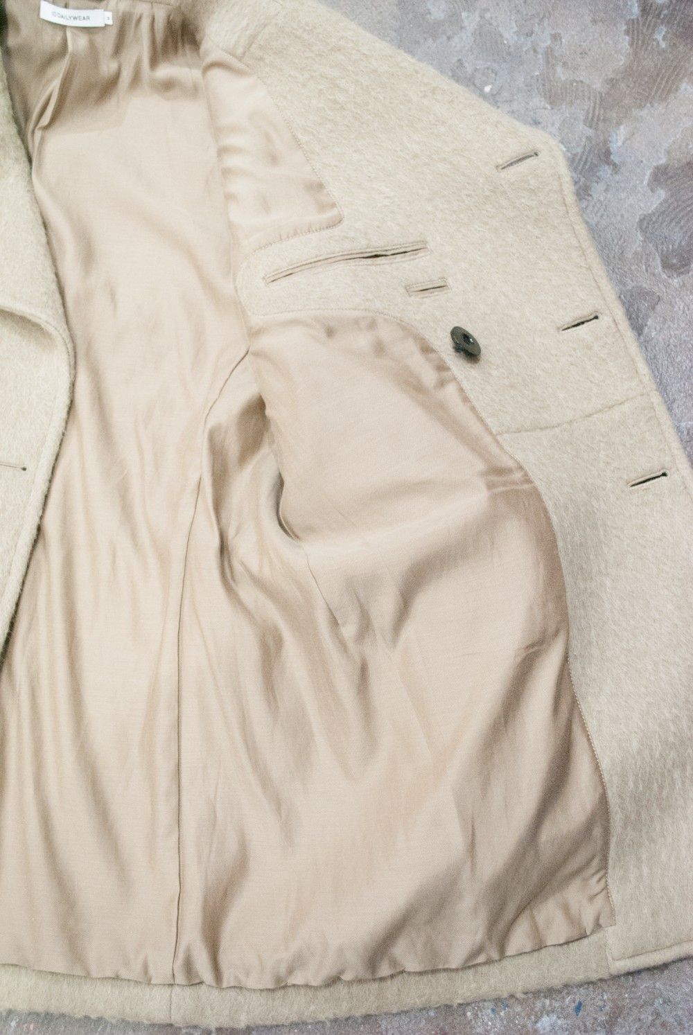 【ラスト1点】【16AW】ALPACA SHAGGY SHAWL COLLAR COAT(BEIGE)