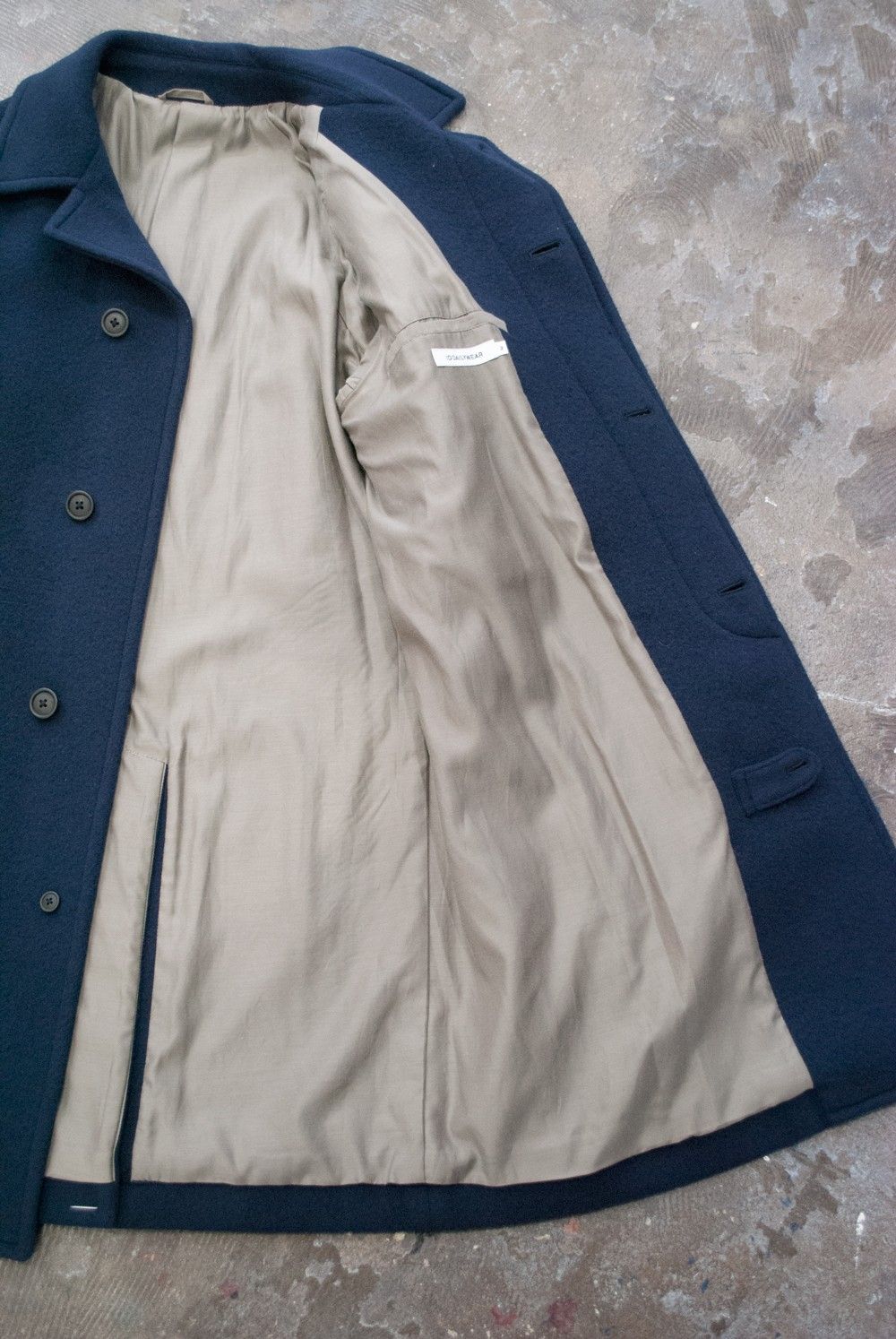 【16AW】WOOL BALMACAAN COAT(NAVY)