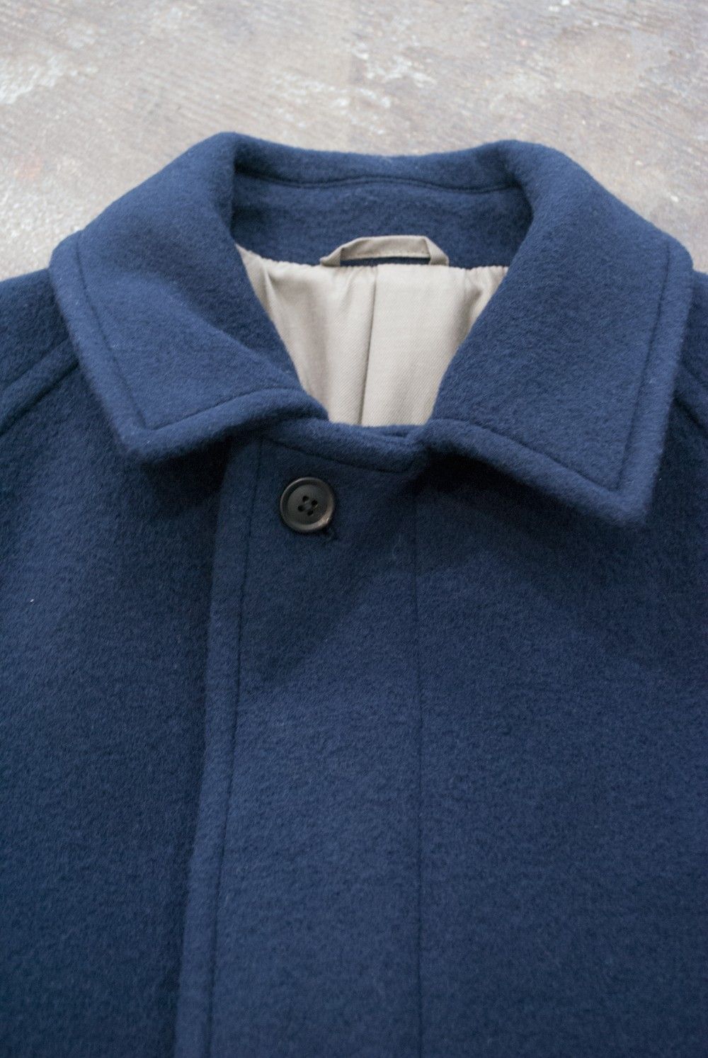 【16AW】WOOL BALMACAAN COAT(NAVY)