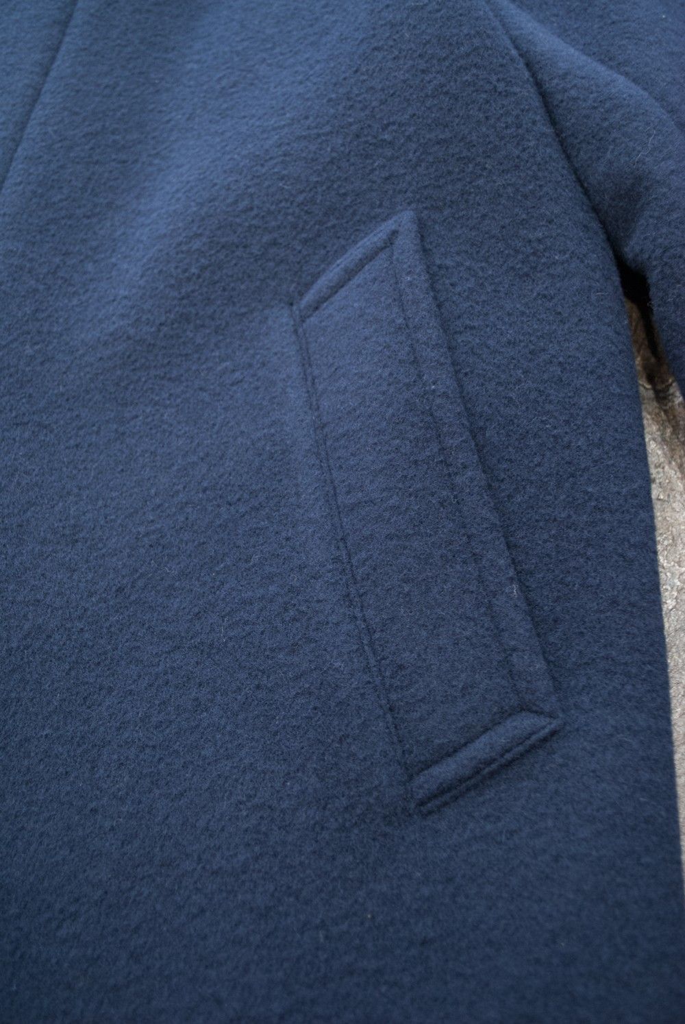 【16AW】WOOL BALMACAAN COAT(NAVY)