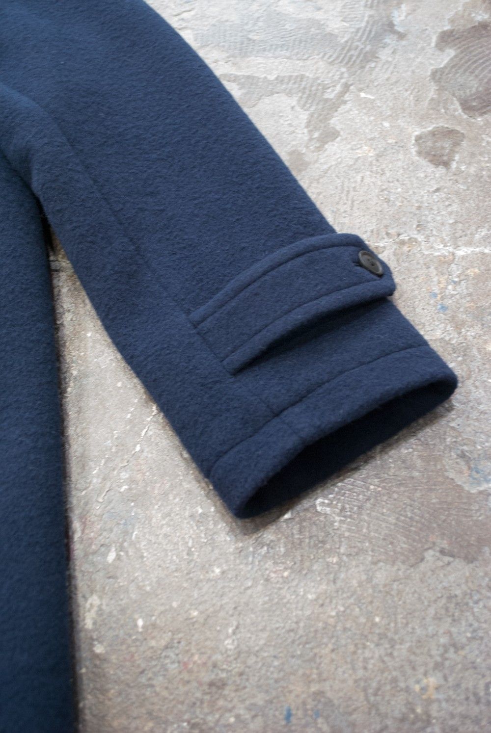 【16AW】WOOL BALMACAAN COAT(NAVY)