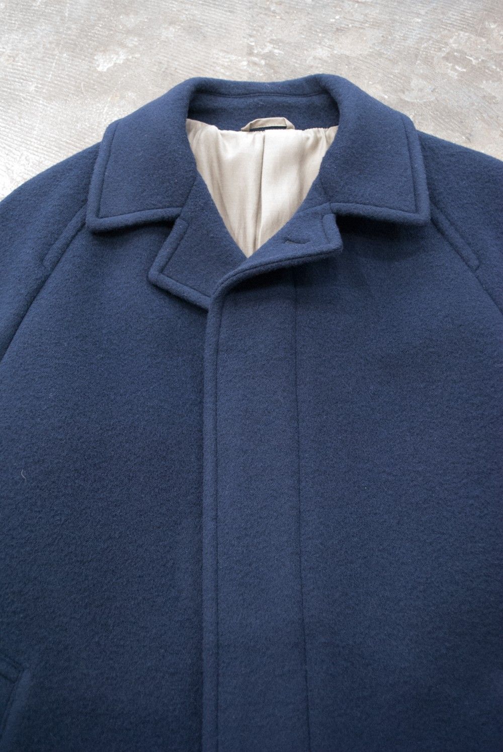 【16AW】WOOL BALMACAAN COAT(NAVY)