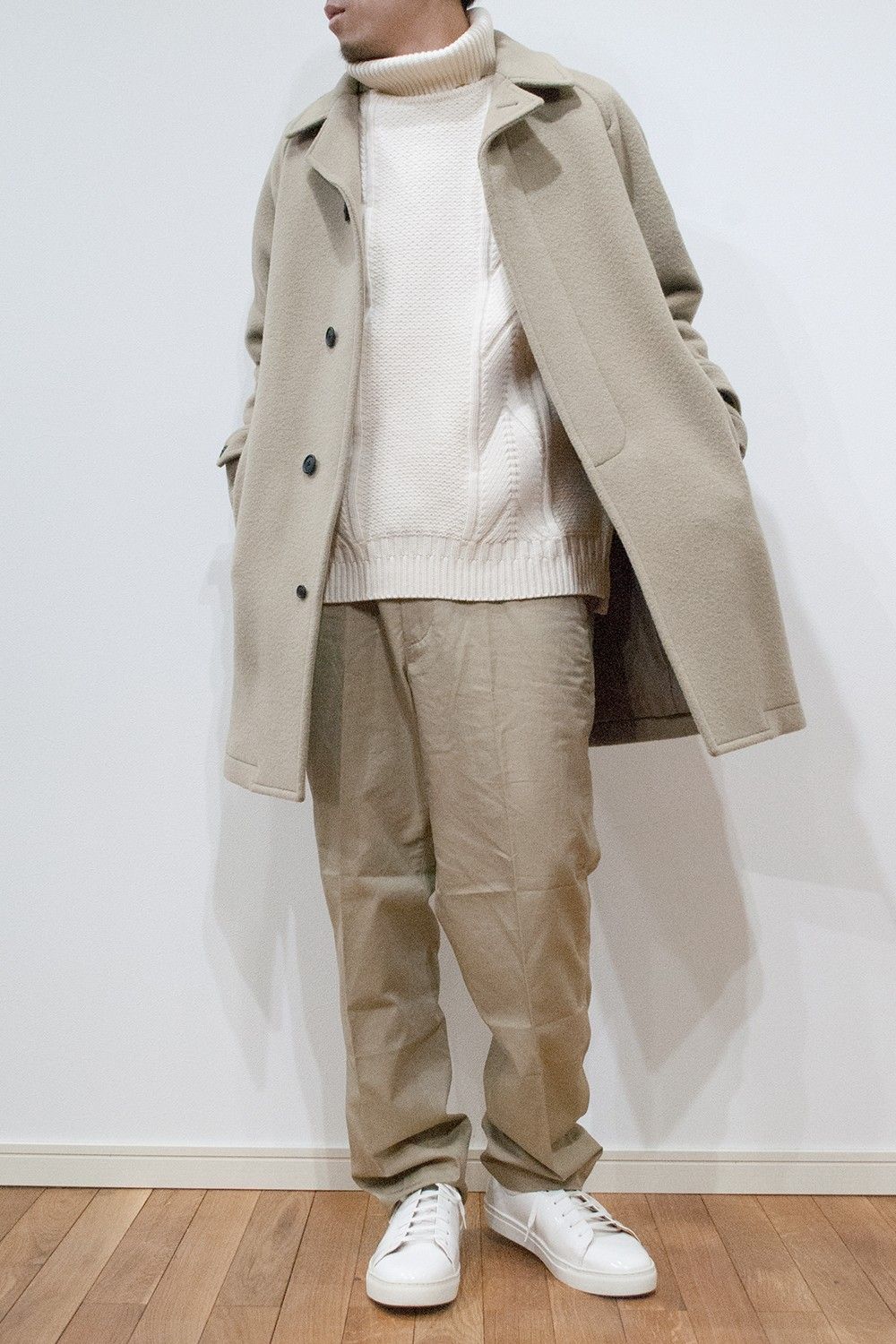 【ラスト1点】【16AW】WOOL BALMACAAN COAT(BEIGE)