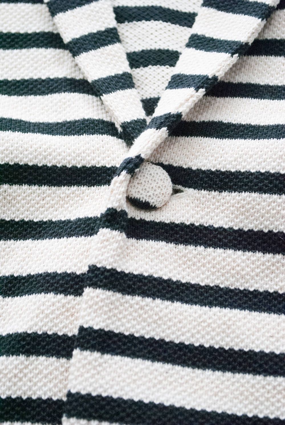 【ラスト1点】Jacket Cardigan(OFF WHITE×BLACK)