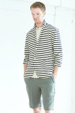 【ラスト1点】Jacket Cardigan(OFF WHITE×BLACK)
