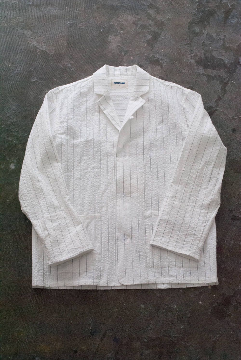 【ラスト1点】"day"pajama seer sucker(WHITE×NAVY)【ユニセックス】【セットアップ】