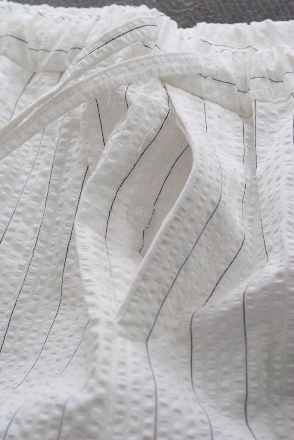 【ラスト1点】"day"pajama seer sucker(WHITE×NAVY)【ユニセックス】【セットアップ】