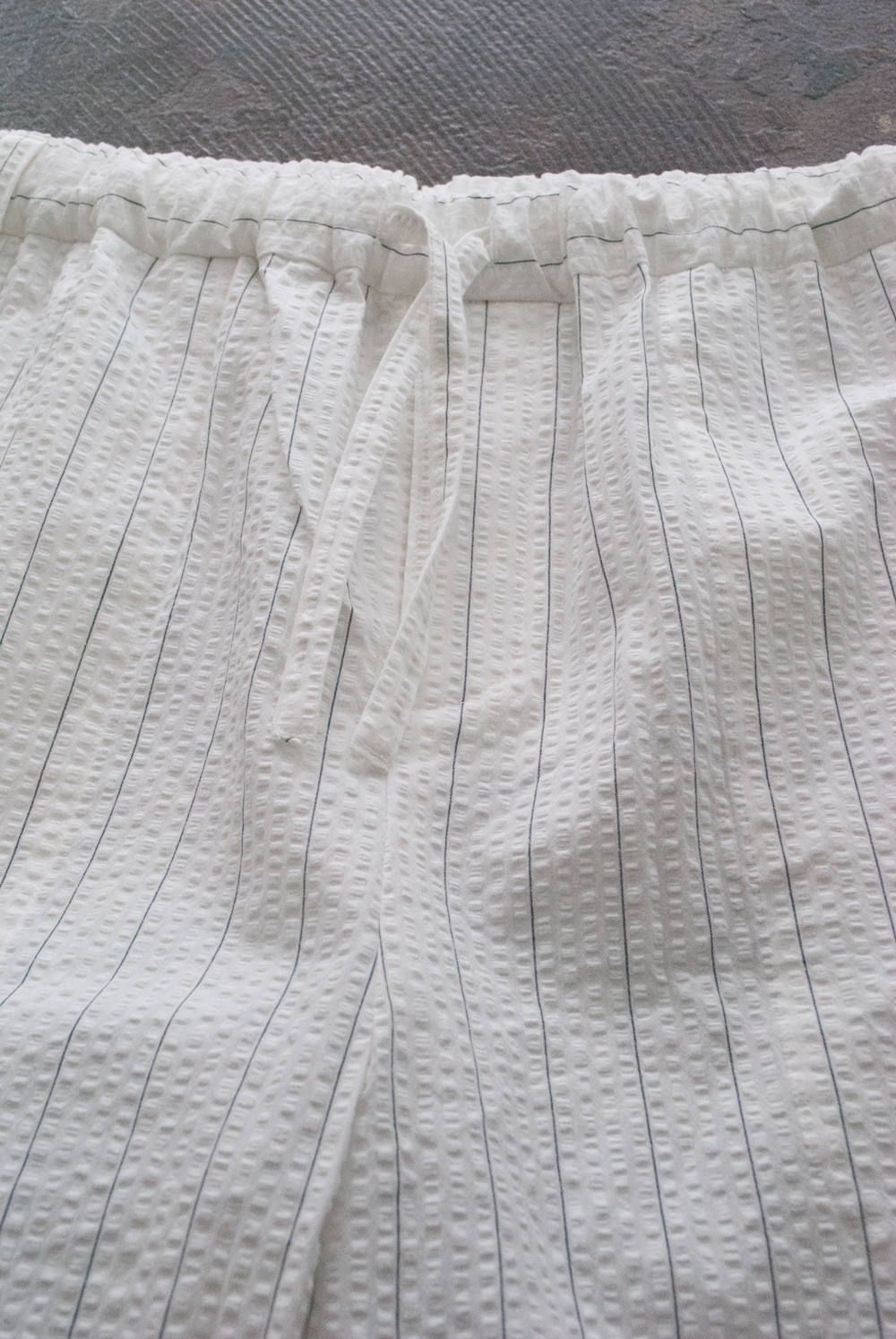 【ラスト1点】"day"pajama seer sucker(WHITE×NAVY)【ユニセックス】【セットアップ】