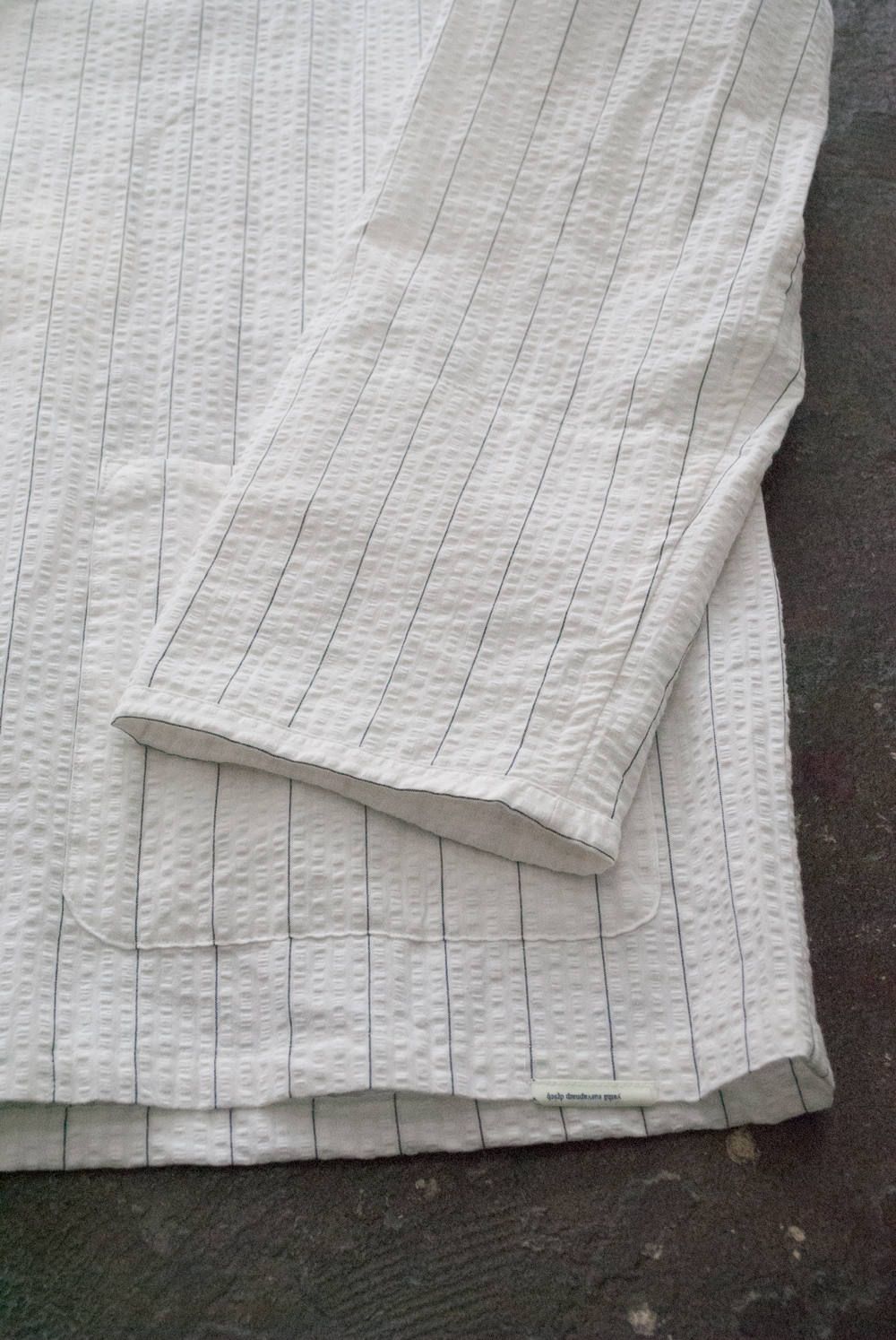 【ラスト1点】"day"pajama seer sucker(WHITE×NAVY)【ユニセックス】【セットアップ】