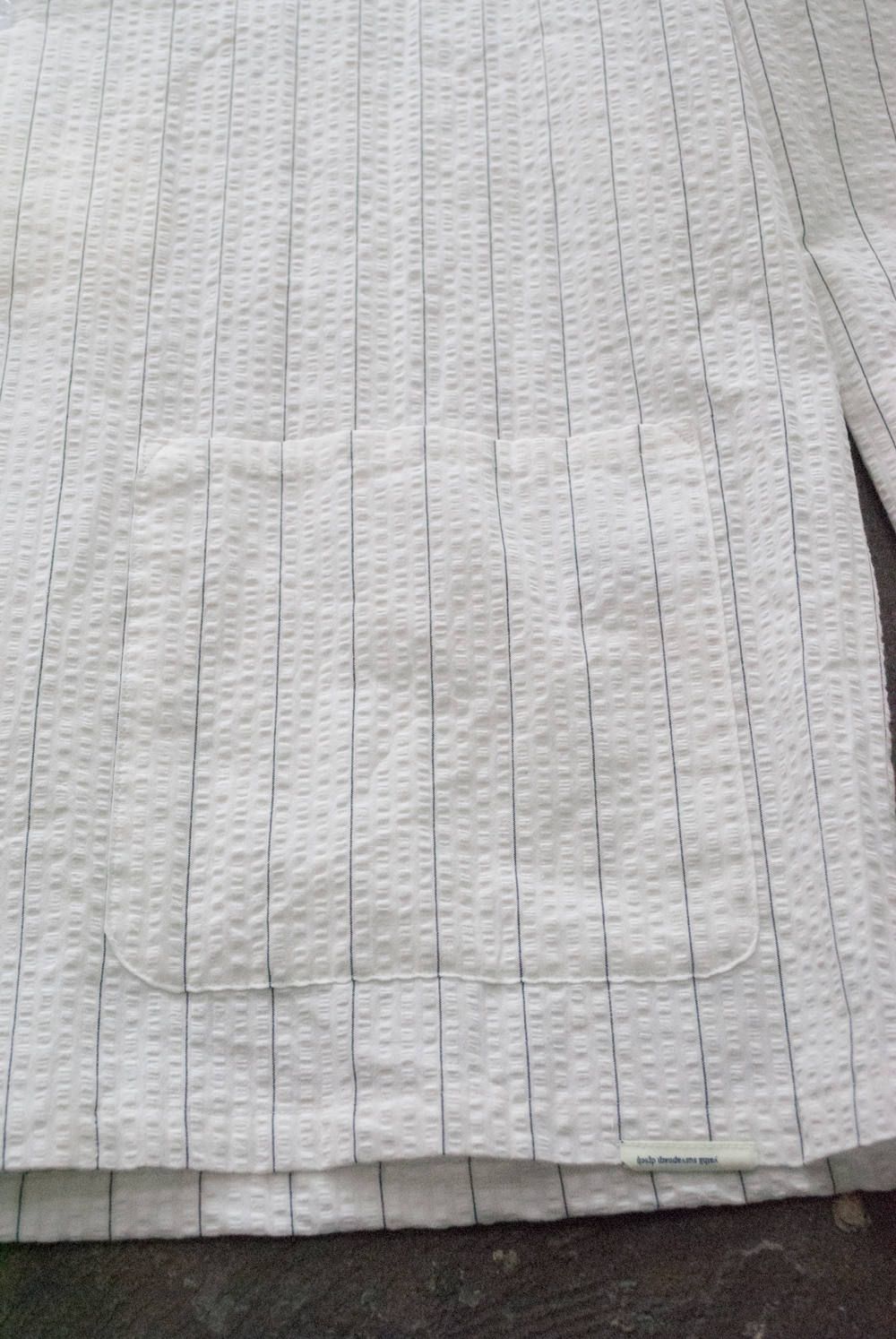【ラスト1点】"day"pajama seer sucker(WHITE×NAVY)【ユニセックス】【セットアップ】